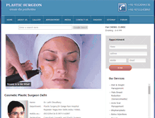 Tablet Screenshot of cosmeticplasticsurgeondelhi.com